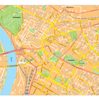 Beograd Vector EPS Mapa vectorial